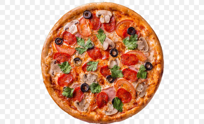 Pizza Italian Cuisine Salami Pepperoni Sauce, PNG, 500x500px, Pizza, American Food, California Style Pizza, Cheese, Cuisine Download Free