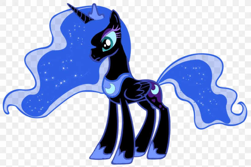 Princess Luna Pony Princess Celestia Sunset Shimmer Rarity, PNG, 900x599px, Princess Luna, Animal Figure, Cobalt Blue, Deviantart, Equestria Download Free