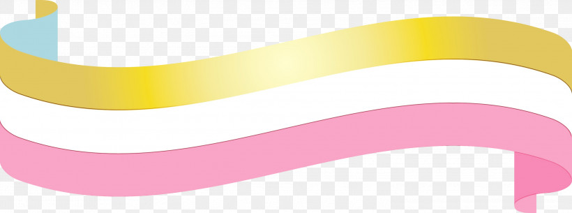Pink Yellow Line Wristband Ribbon, PNG, 2999x1117px, Ribbon, Line, Paint, Pink, S Ribbon Download Free