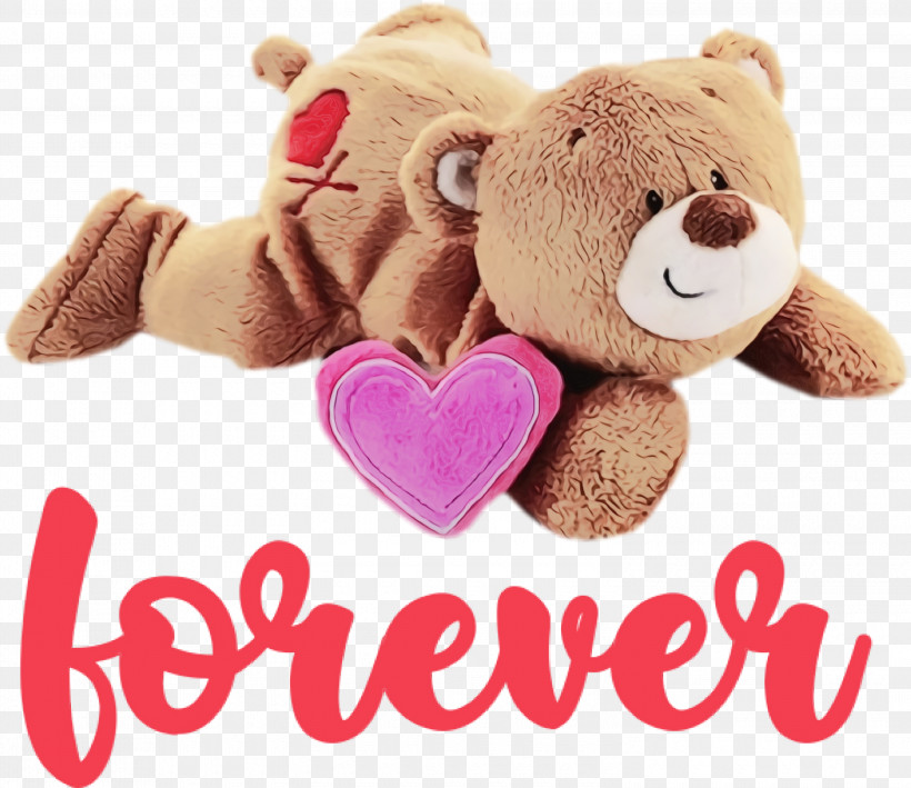 Teddy Bear, PNG, 3000x2596px, Love Forever, Bears, Paint, Plush, Snout Download Free
