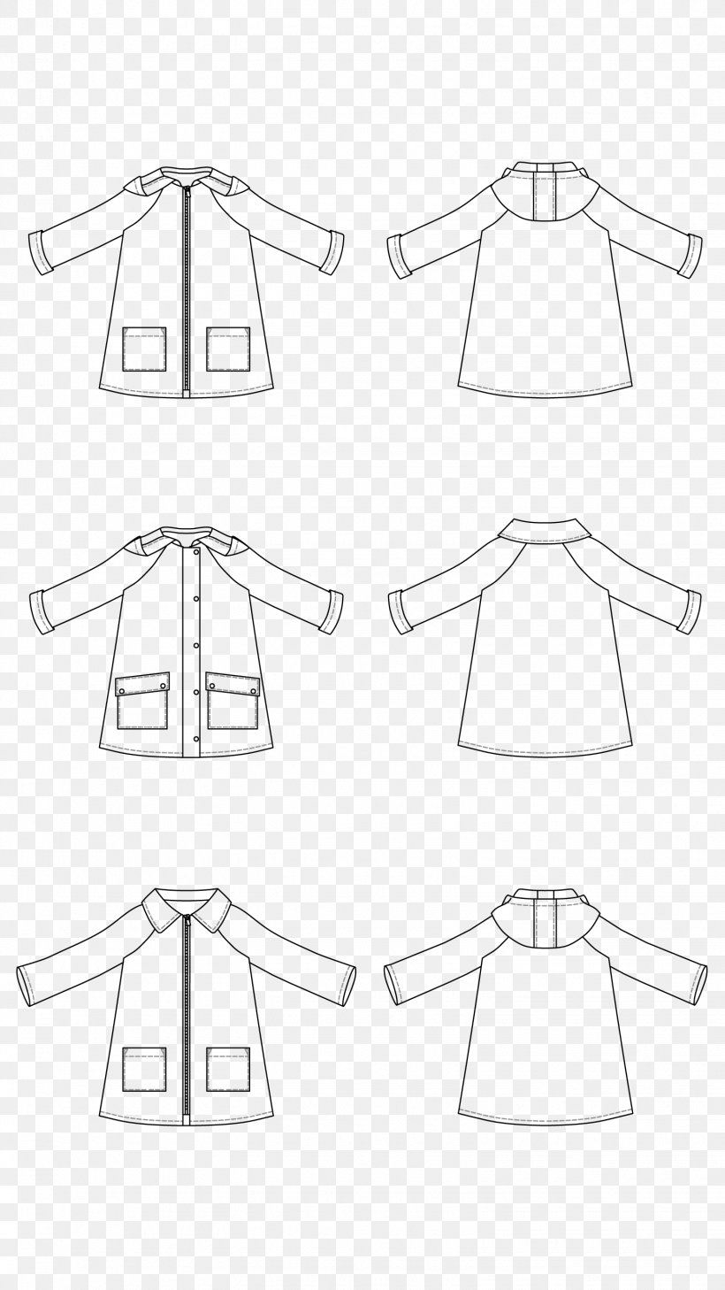 Sleeve Raincoat Dress Pattern, PNG, 1530x2721px, Sleeve, Area, Black And White, Clothing, Coat Download Free