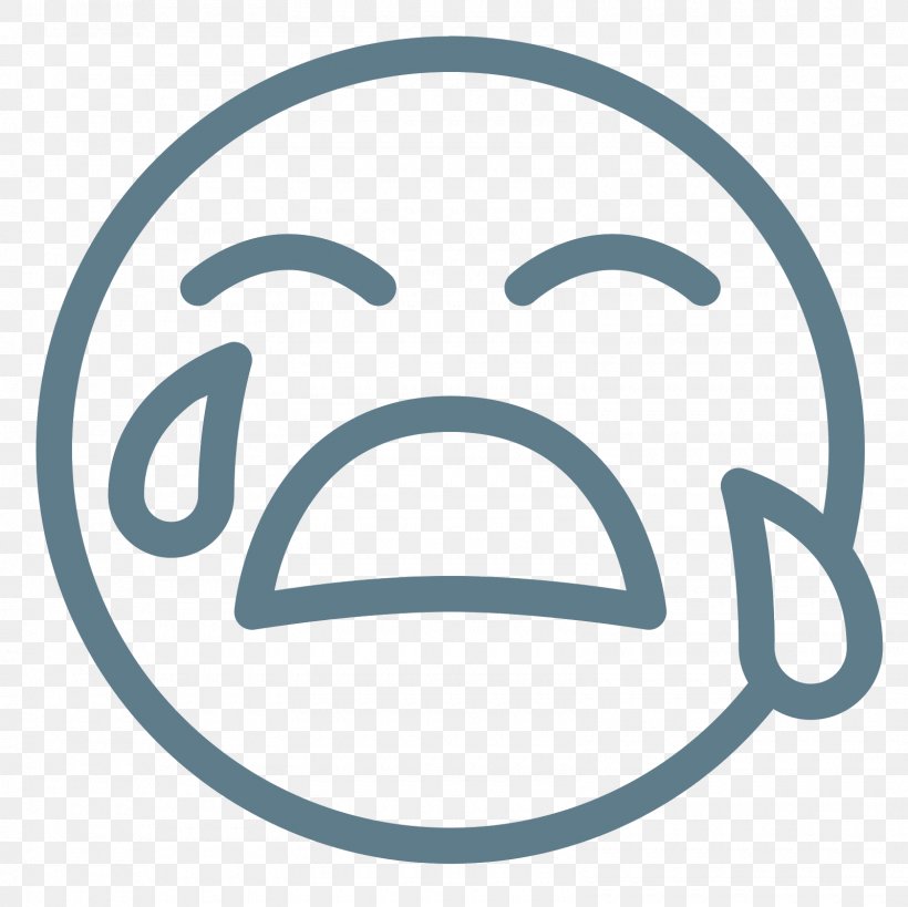 Crying emoji face classic line style icon Vector Image