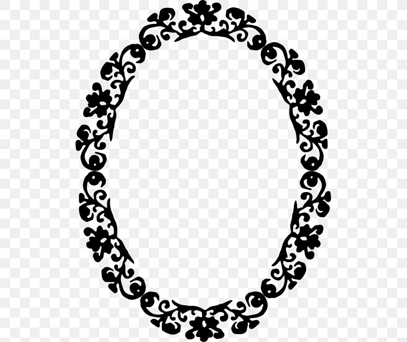 Borders And Frames Ornament Black And White Clip Art, PNG, 515x689px, Borders And Frames, Black, Black And White, Body Jewelry, Drawing Download Free