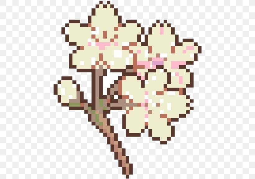 Cherry Blossom Pixel Art Bead, PNG, 479x576px, Cherry Blossom, Aesthetics, Art, Bead, Blossom Download Free