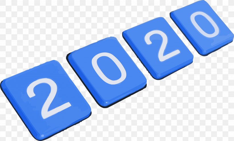 Happy New Year 2020 New Years 2020 2020, PNG, 3607x2176px, 2020, Happy New Year 2020, Electric Blue, New Years 2020, Text Download Free