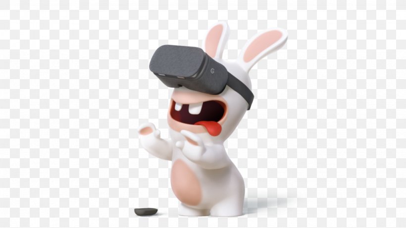 Virtual Rabbids: The Big Plan Rayman Raving Rabbids Mario + Rabbids Kingdom Battle Oculus Rift Virtual Reality, PNG, 1024x576px, Virtual Rabbids The Big Plan, Figurine, Finger, Google Daydream, Hand Download Free