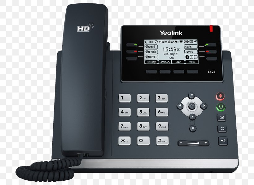 Yealink SIP-T41S VoIP Phone Session Initiation Protocol Voice Over IP Telephone, PNG, 800x600px, Yealink Sipt41s, Answering Machine, Business Telephone System, Communication, Corded Phone Download Free