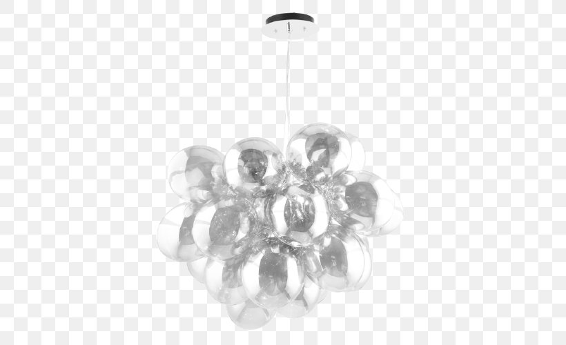 Incandescent Light Bulb Chandelier Grappa Grape, PNG, 500x500px, Light, Black And White, Body Jewelry, Ceiling Fixture, Chandelier Download Free