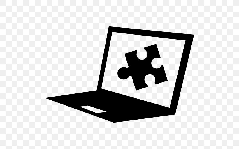 Laptop Jigsaw Puzzles Clip Art, PNG, 512x512px, Laptop, Area, Artwork, Black, Black And White Download Free