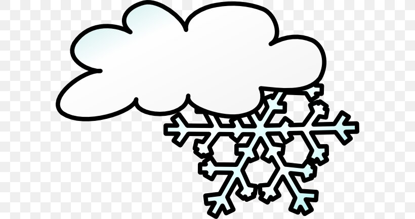 Snow Weather Cloud Clip Art, PNG, 600x433px, Snow, Area, Black And White, Blizzard, Cloud Download Free