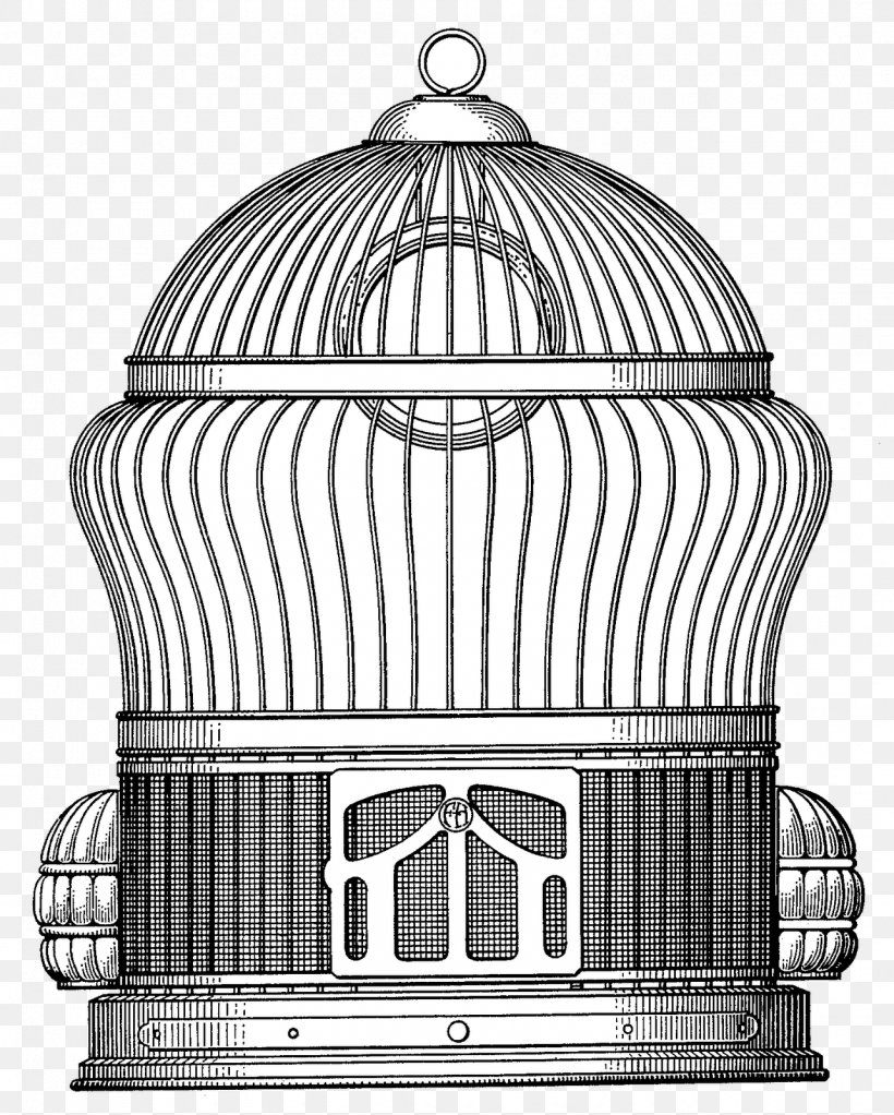 Steampunk Drawing Birdcage, PNG, 1283x1600px, Steampunk, Bird, Birdcage, Black And White, Cage Download Free
