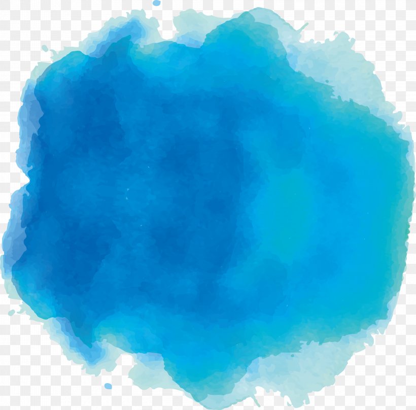 Blue Ink Watercolor Painting, PNG, 3203x3158px, Watercolor Painting, Aqua, Azure, Blue, Cloud Download Free