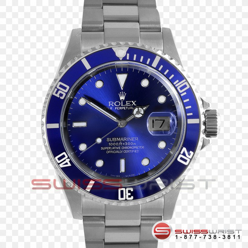 Rolex Submariner Rolex Datejust Rolex GMT Master II Watch, PNG, 1000x1000px, Rolex Submariner, Bracelet, Brand, Chronometer Watch, Cobalt Blue Download Free