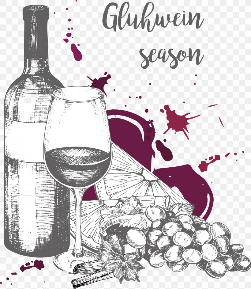 Red Wine Mulled Wine Common Grape Vine, PNG, 1758x2023px, Red Wine, Alcohol, Alcoholic Beverage, Art, Black And White Download Free