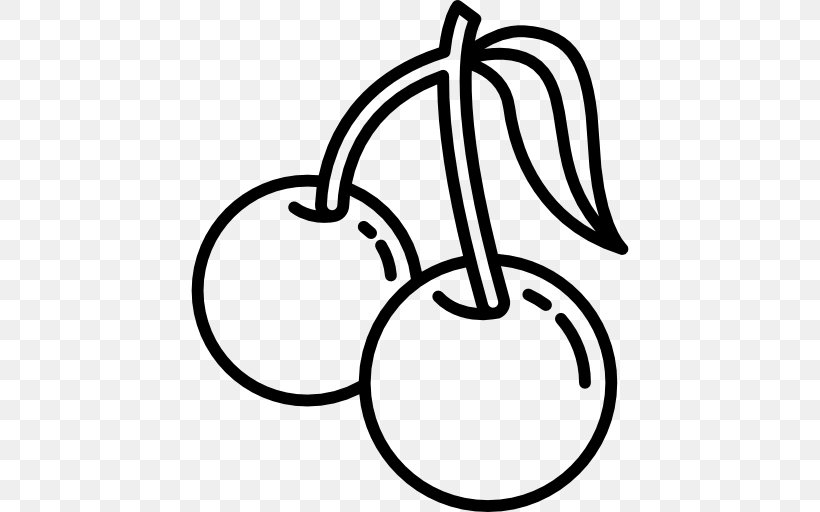 Cherry Clip Art, PNG, 512x512px, Cherry, Area, Artwork, Black And White, Drawing Download Free
