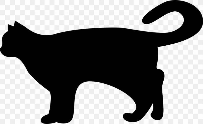 Manx Cat Clip Art Whiskers Domestic Short-haired Cat, PNG, 980x598px, Manx Cat, Artwork, Black, Black And White, Black Cat Download Free