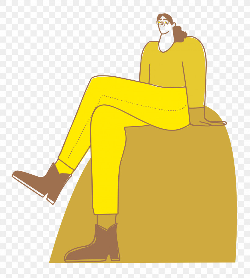 Sitting On Rock, PNG, 2242x2500px, Cartoon, Behavior, Furniture, Human, Meter Download Free