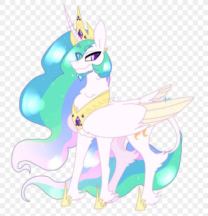Pony Princess Celestia DeviantArt Winged Unicorn, PNG, 2284x2369px, Watercolor, Cartoon, Flower, Frame, Heart Download Free