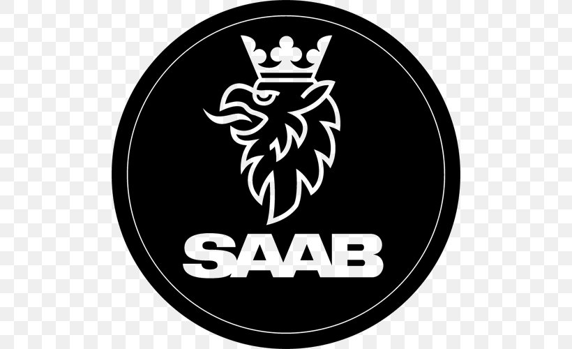 Saab Automobile Car Saab 900 Saab 9-3, PNG, 500x500px, Saab Automobile, Black, Black And White, Brand, Car Download Free
