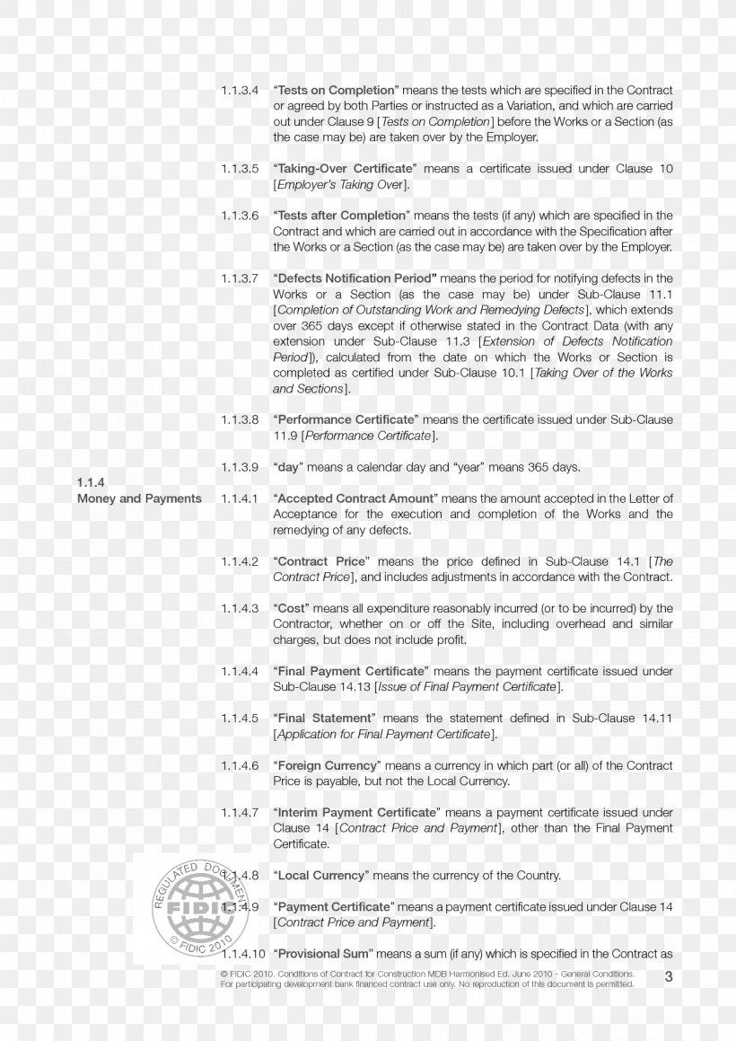 Document Contract Architectural Engineering FIDIC Law, PNG, 1240x1754px, Document, Architectural Engineering, Area, Contract, Fidic Download Free