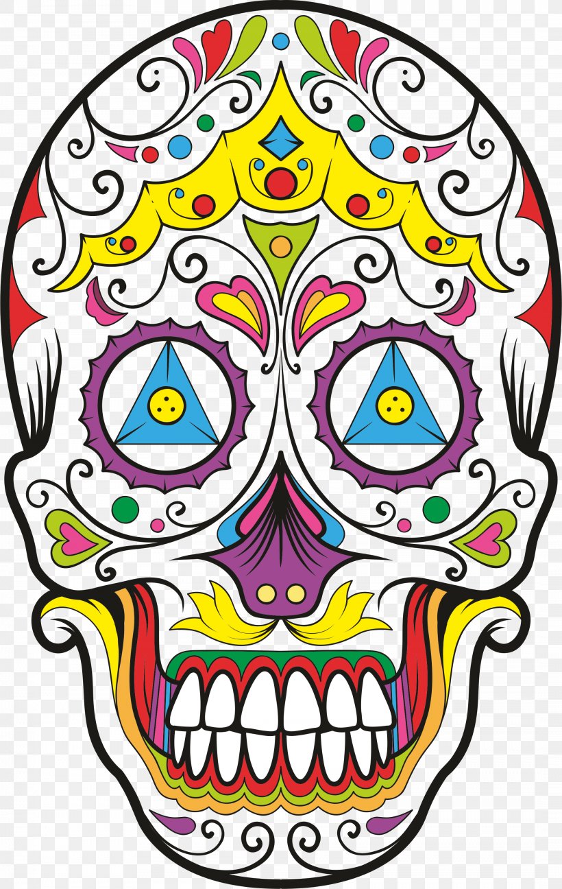 Calavera Skull T-shirt Day Of The Dead Mexican Cuisine, PNG, 2132x3370px, Calavera, Art, Artwork, Bone, Day Of The Dead Download Free