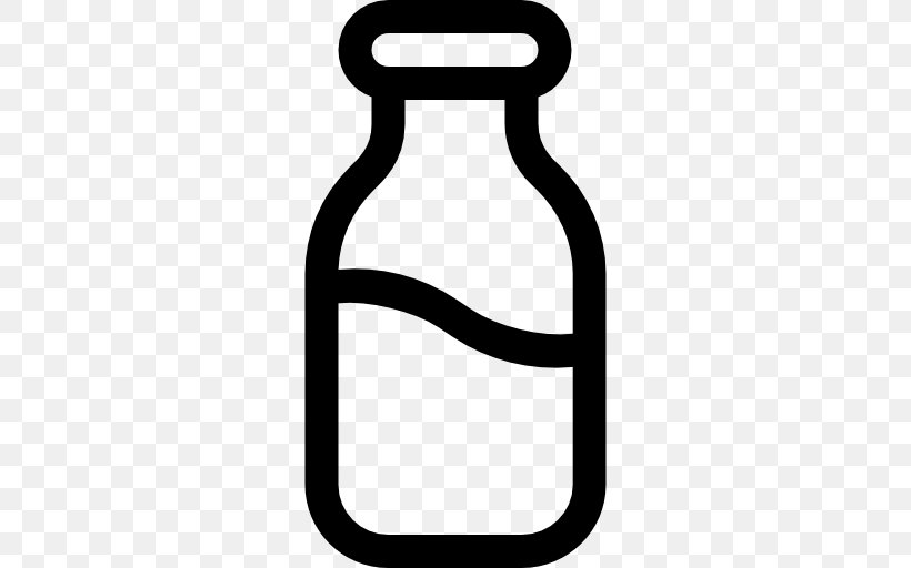 Milk Bottle, PNG, 512x512px, Milk, Area, Black And White, Bottle, Milk Bottle Download Free