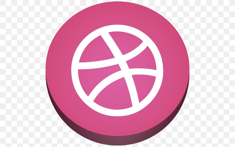 Social Media Dribbble, PNG, 512x512px, Social Media, Dribbble, Magenta, Oval, Pink Download Free