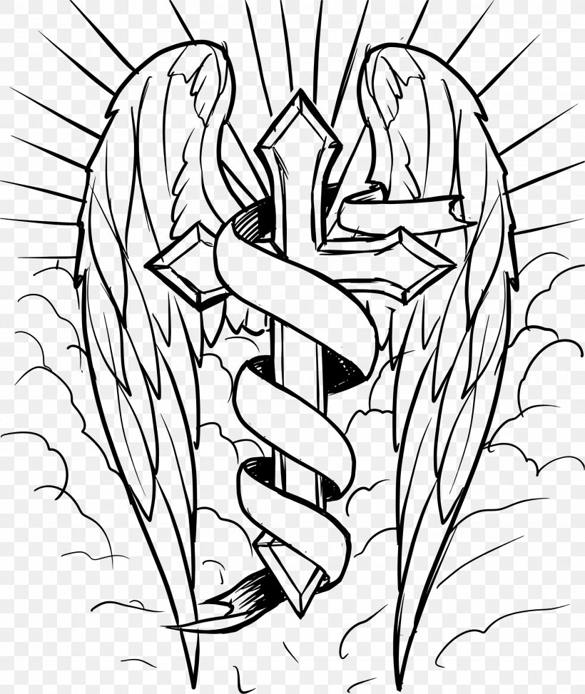 Coloring Book Christian Cross Drawing Celtic Cross, PNG, 1938x2300px, Coloring Book, Adult, Arm, Artwork, Black Download Free