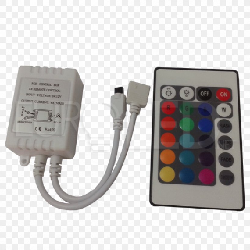 Remote Controls Light-emitting Diode RGB Color Model LED Strip Light, PNG, 1000x1000px, Remote Controls, Color, Controller, Dimmer, Electronic Component Download Free