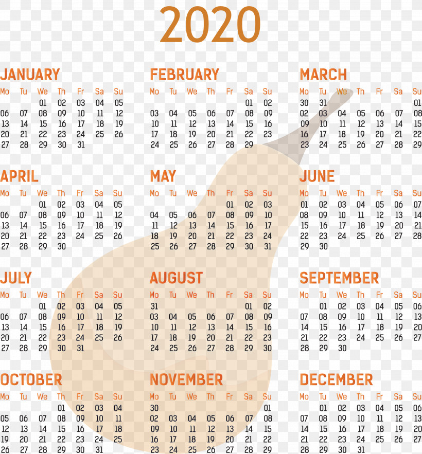 2020 Yearly Calendar Printable 2020 Yearly Calendar Template Full Year Calendar 2020, PNG, 2784x2999px, 2020 Yearly Calendar, Annual Calendar, Aztec Calendar, Aztec Sun Stone, Broadcast Calendar Download Free