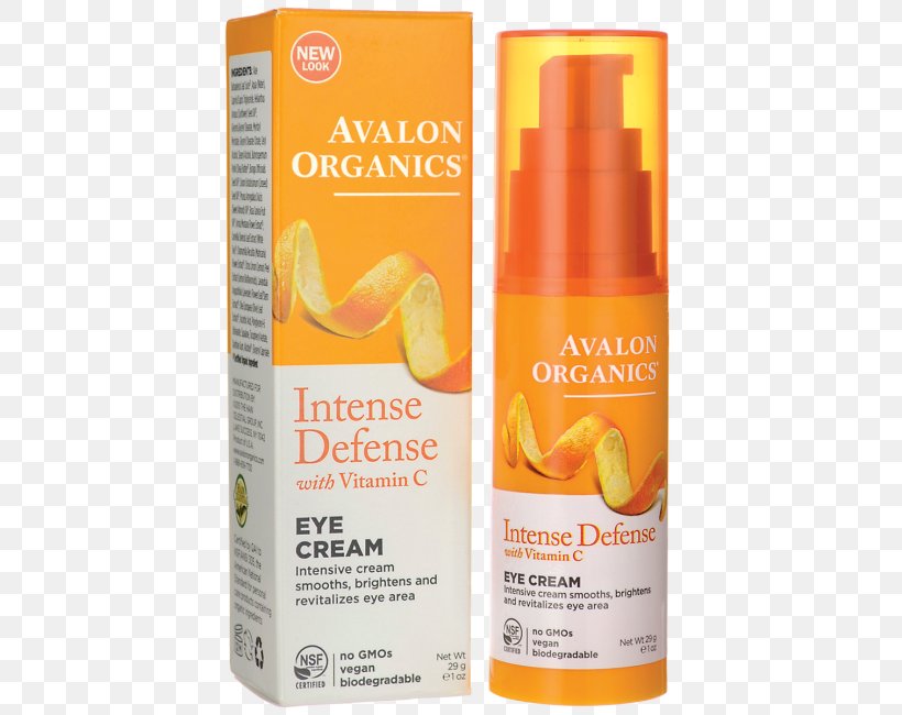 Avalon Organics Intense Defense Vitamin C Renewal Cream Lotion Sunscreen Avalon Organics Vitamin C Renewal Vitality Facial Serum, PNG, 650x650px, Cream, Chemistry Of Ascorbic Acid, Eye, Facial, Glycerol Download Free
