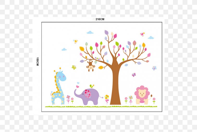 Wall Decal Sticker Nursery, PNG, 550x550px, Wall Decal, Adhesive, Area, Art, Branch Download Free