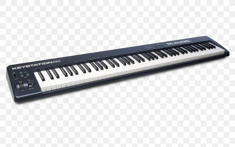 MIDI Controllers MIDI Keyboard M-Audio Keystation 88 II Electronic Keyboard, PNG, 1200x750px, Midi Controllers, Controller, Digital Piano, Electric Piano, Electronic Instrument Download Free