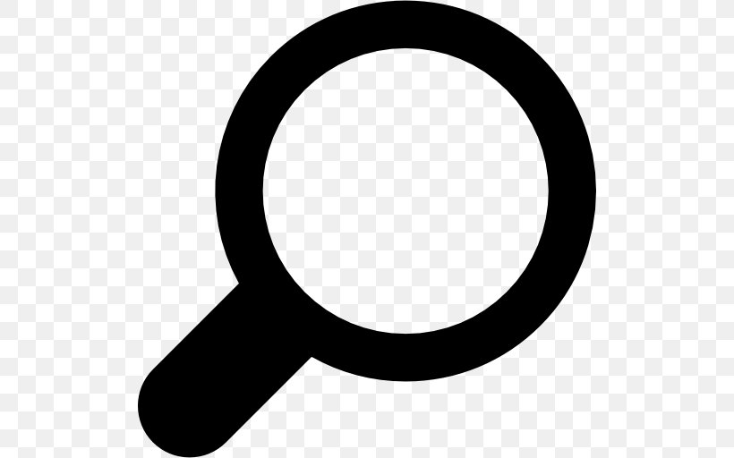Magnifying Glass, PNG, 512x512px, Magnifying Glass, Black And White, Glass, Graphics Software, Symbol Download Free
