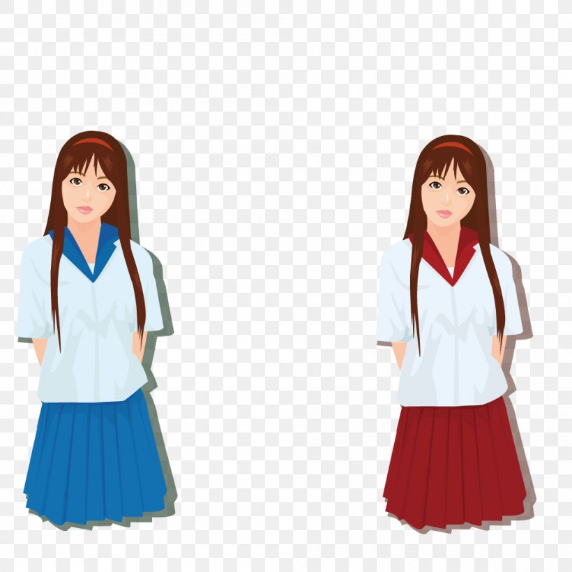 School Uniform Student, PNG, 1000x1001px, Watercolor, Cartoon, Flower, Frame, Heart Download Free