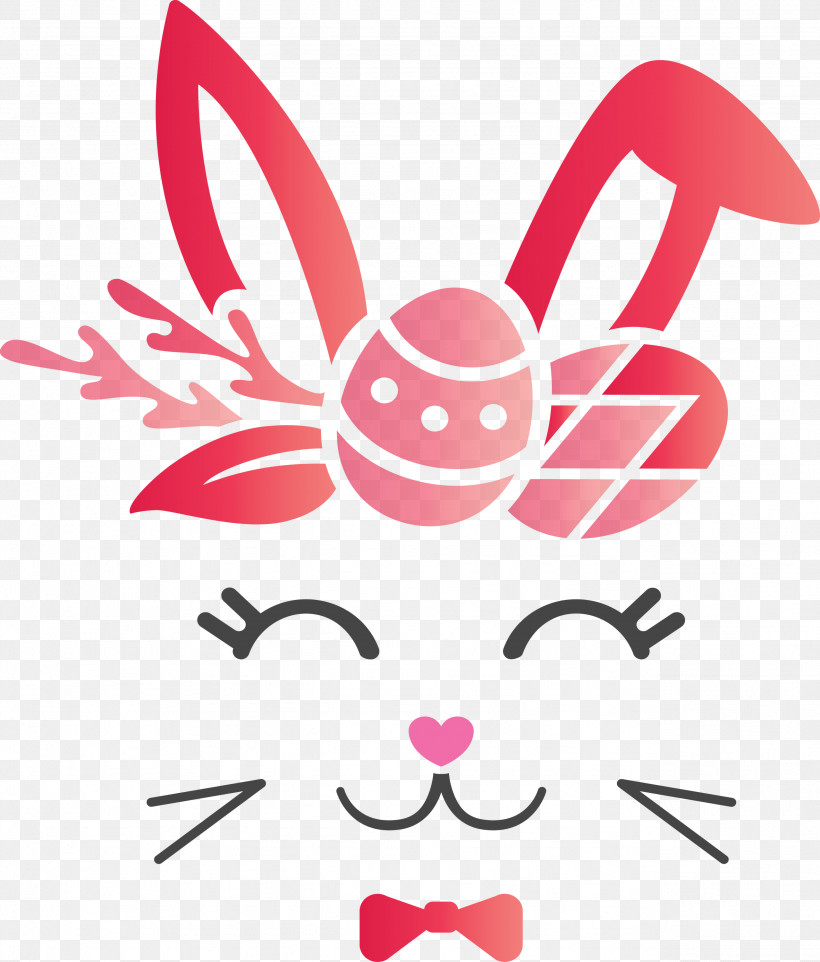 Easter Bunny Easter Day Cute Rabbit, PNG, 2557x3000px, Easter Bunny, Cute Rabbit, Easter Day, Magenta, Pink Download Free