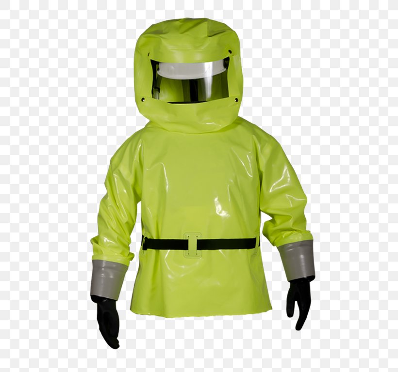 Hazardous Material Suits Green Outerwear Jacket Sleeve, PNG, 512x768px, Hazardous Material Suits, Dangerous Goods, Green, Hazmat Suit, Hood Download Free