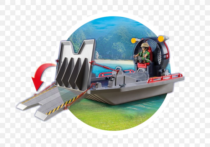 Playmobil United Kingdom Dinosaur Airboat, PNG, 2000x1400px, Playmobil, Airboat, Boat, Cage, Deinonychus Download Free