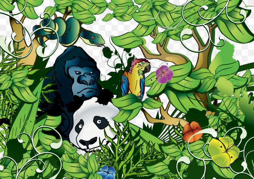 Giant Panda Forest Animal Clip Art, PNG, 1336x942px, Giant Panda, Animal, Art, Carnivoran, Cartoon Download Free