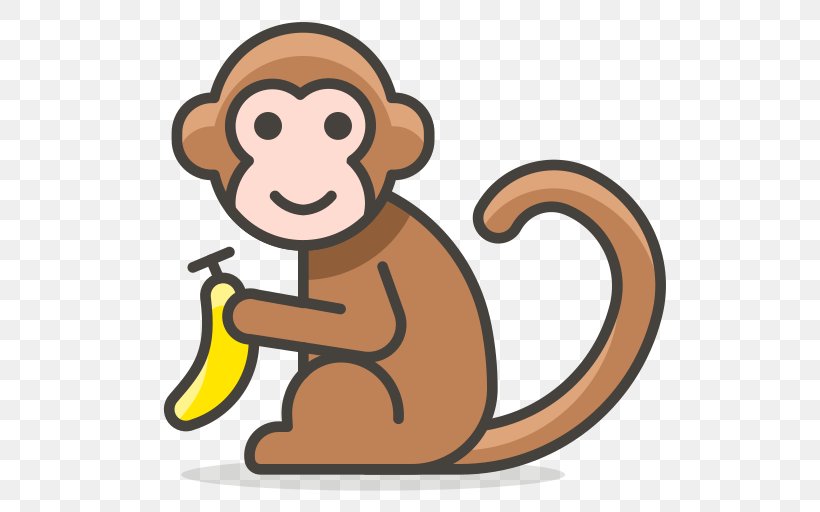 Monkey Clip Art Image Emoji, PNG, 512x512px, Monkey, Animal, Artwork, Cartoon, Drawing Download Free