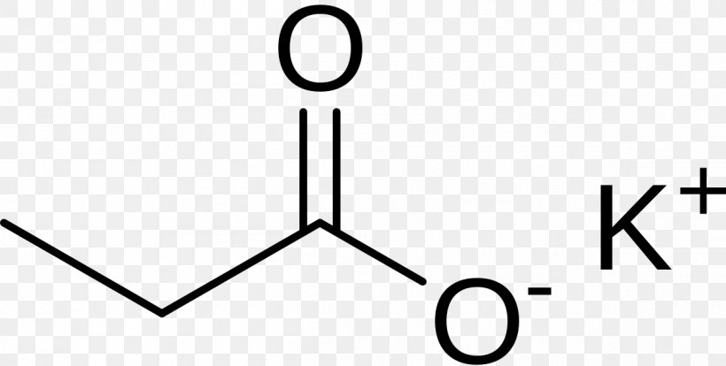 Potassium Propanoate Potassium Acetate, PNG, 1200x607px, Potassium Propanoate, Acetate, Area, Black, Black And White Download Free