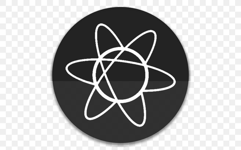 Atomic Nucleus Nuclear Model, PNG, 512x512px, Atom, Atomic Nucleus, Black And White, Brand, Filename Extension Download Free