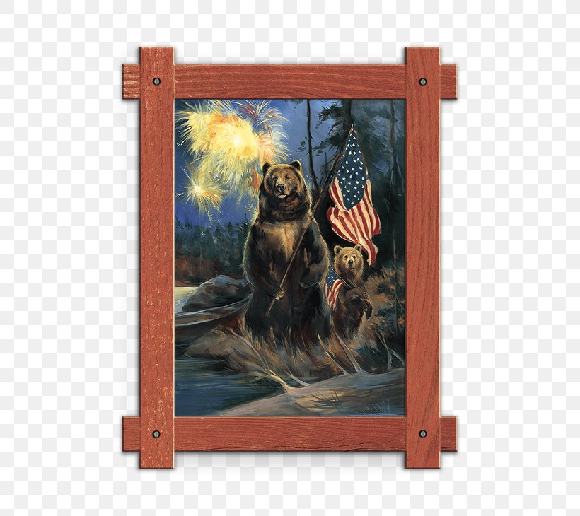 Bear Picture Frames Work Of Art Painting, PNG, 730x730px, Bear, Art, Artist, Canvas, Canvas Print Download Free