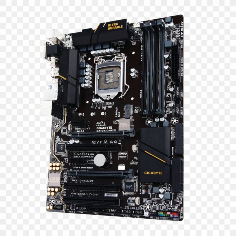 Intel LGA 1151 Gigabyte Technology Motherboard ATX, PNG, 1200x1200px, Intel, Atx, Computer Component, Computer Hardware, Cpu Download Free