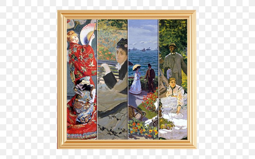 Painting Camille (The Woman In The Green Dress) Camille Monet On A Garden Bench Camille Monet In Japanese Costume Picture Frames, PNG, 512x512px, Painting, Art, Artwork, Claude Monet, Picture Frame Download Free