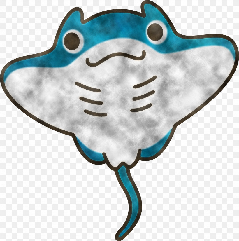 Cartoon Fish Turquoise Electric Ray Rays And Skates, PNG, 2975x3000px, Manta Ray, Cartoon, Cartoon Fish, Electric Ray, Fish Download Free