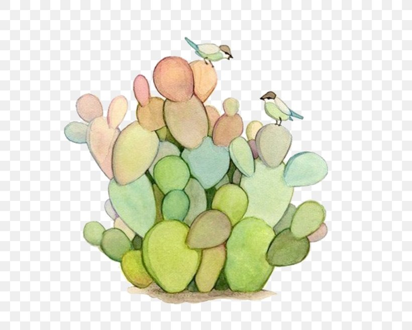 Cactaceae Watercolor Painting Succulent Plant Prickly Pear, PNG, 784x657px, Cactaceae, Art, Desert, Drawing, Food Download Free