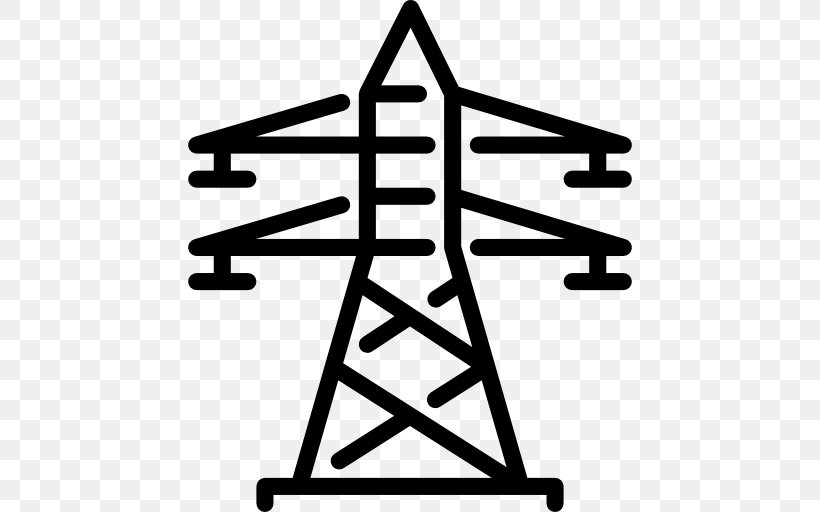 Electricity Electric Power Transmission Tower, PNG, 512x512px, Electricity, Black And White, Business, Electric Power, Electrical Energy Download Free