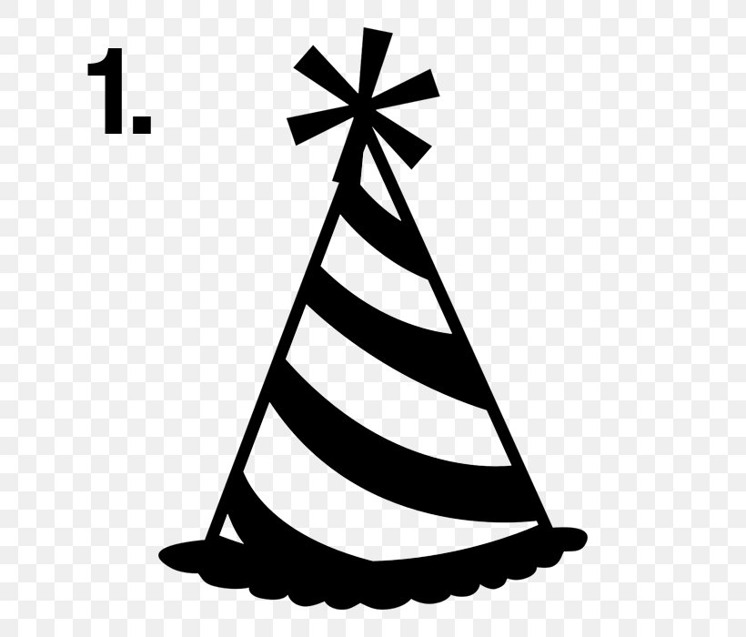 Party Hat Clip Art, PNG, 700x700px, Party Hat, Artwork, Balloon, Birthday, Black And White Download Free