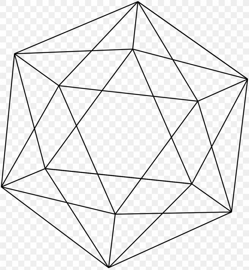 Regular Icosahedron Uniform Polyhedron Schlegel Diagram, PNG, 1052x1144px, Regular Icosahedron, Area, Black And White, Cuboctahedron, Dodecahedron Download Free
